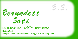 bernadett soti business card